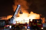 Businesses burnt to the ground directly opposite us